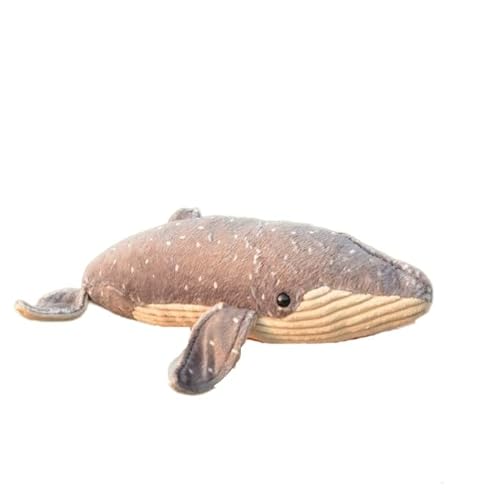 SMJWH Humpback Whale Plush Toy with Magnet, Realistic Marine Animal Stuffed Doll, Soft & Cuddly Finned Fridge for Kids & Ocean Lovers