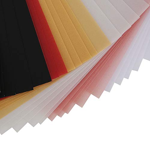 50Pcs Papel Vellum Colorido Papel Cartão Claro Vellum Papel Cartola Papel para Impressão Esboço Traç