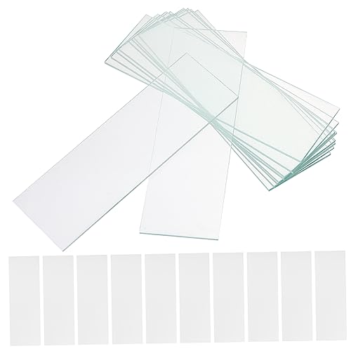 CHILDWEET Laboratory Slides 100pcs Microscope Object Slides Blank Glass Slides for Educati