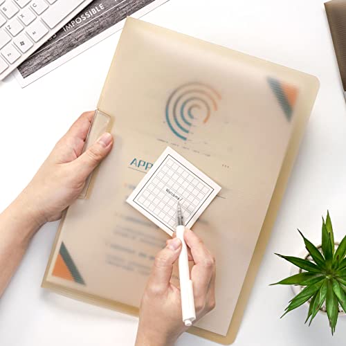 TIANSE Klemmmappe,Durable Swing clip, bis 30 Blatt A4, Bericht Abdeckungen Datei Ordner für Zuhause Schule Büro Dokumente Organizer,3 Stück,Khaki Cover