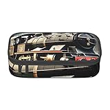 Estuche funcional con cremallera: el bolsillo principal de nuestro estuche utiliza un cierre de cremallera, lo que añade un nivel adicional de seguridad. Cuenta con un bolsillo de malla en la capa superior y una división desmontable en el medio con cuatro ranuras para bolígrafos para una máxima organización. Mide 8.3 pulgadas de largo, 3.7 pulgadas de ancho y 2 pulgadas de alto, ofrece un amplio espacio para todas tus necesidades de papelería.