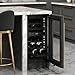 KoolMore KM-CW28DZ-BPR Reserve 15 in. Under-Counter Panel Ready Dual Zone Built-in Wine Cooler with Black Shelves and 23 Bottle Capacity