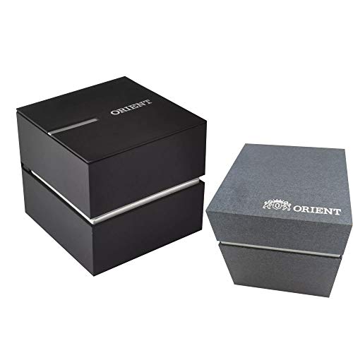 Relógio Masculino Orient Aço Inoxidável Prata Mostrador Azul Analógico Resistente a Água Original Mb