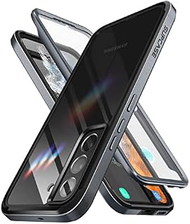 SUPCASE UB Edge Pro Series Case for Samsung Galaxy S22 Plus 5G (2022 Release), Slim Frame Clear Protective Case with Built-in Screen Protector (Black)