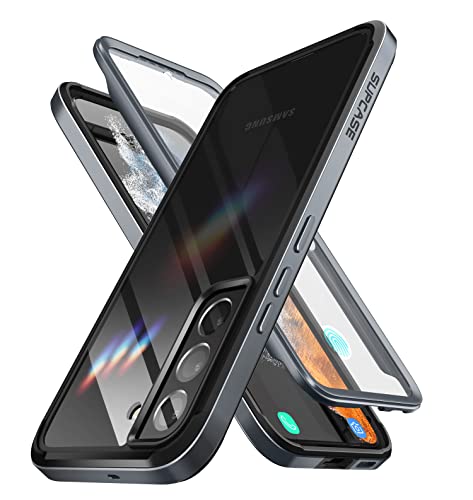 SUPCASE UB Edge Pro Series Case for Samsung Galaxy S22 Plus 5G (2022 Release), Slim Frame Clear Protective Case with Built-in Screen Protector (Black)