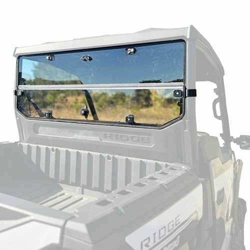 SEIZMIK Rear Folding UTV Windshield Kit Compatible with Kawasaki Ridge Ranch | Fits 2024-2025 Models | Fold Down Back Window