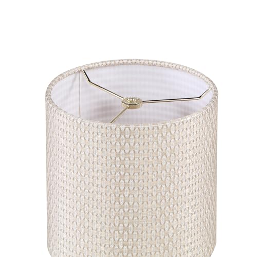 Aspen Creative 31611 Transitional Drum (Cylinder) Shaped Spider Construction Lamp Shade in White and Gold, 8" Wide (8" x 8" x 8") by Aspen Creative - Image 4
