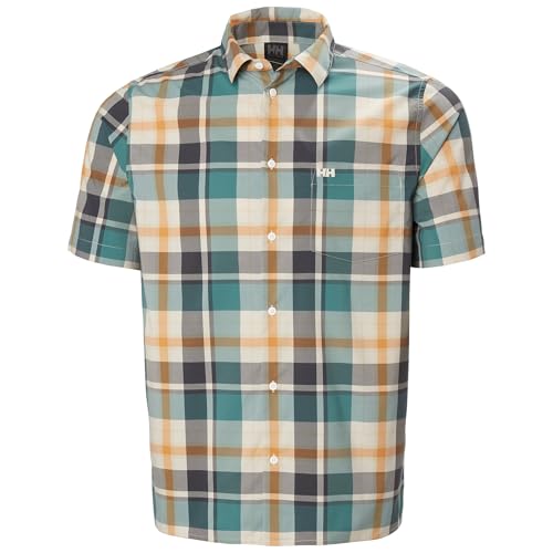 Chemise Fjord Qd SS 2.0 Helly Hansen pour homme, couleur vert, taille L