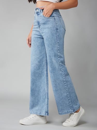 Image of Dolce Crudo High Rise Wide Leg Jeans for Women