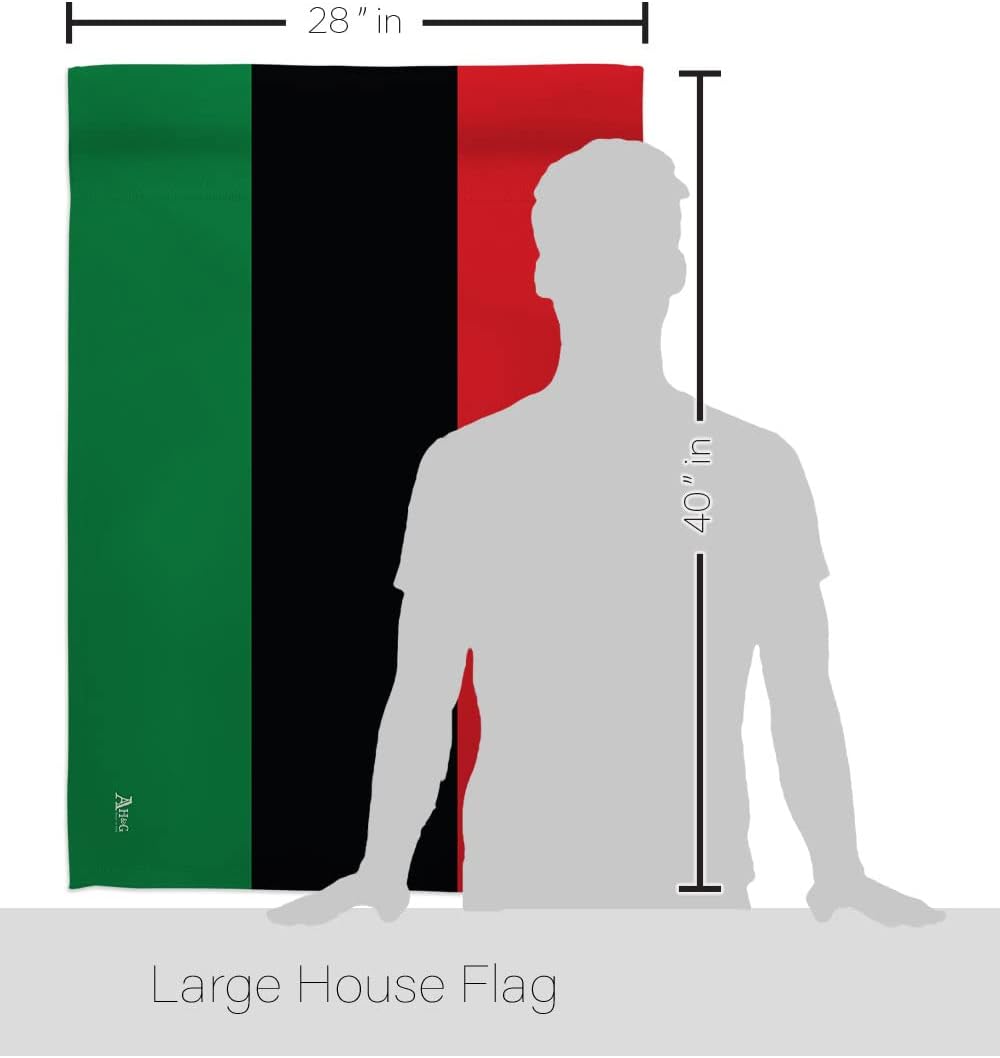 African American House Flag - Set Regional Nationality Nation International World Country Particular Area - Decoration Banner Small Garden Yard Gift Double-Sided Made in USA 28 X 40