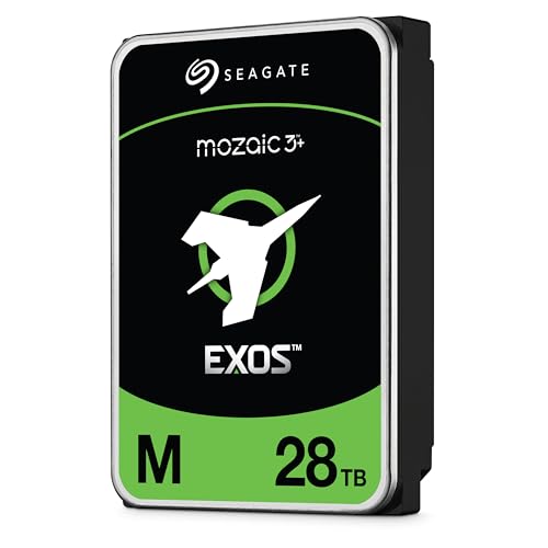 Image of Seagate Exos M 28TB Enterprise Internal Hard Drive HDD - 3.5in 6GB /s SATA 7200RPM 2.5M MTBF (ST28000NM003K)