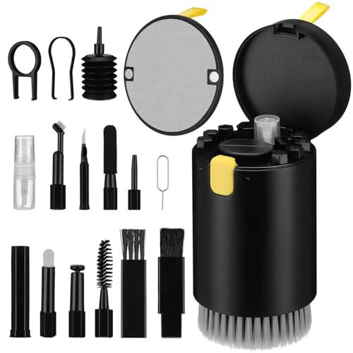 1set Kit Di Pulizia Completo Per Dispositivi Elettronici Include Spazzola Panno e Strumenti Per Di Laptop Tastiere Obiettivi Di Fotocamera e Auricolari Organizzato