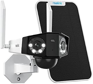 Reolink Outdoor Camera Wireless, Duo + Solar Panel, 2.4/5GHz WiFi Camera Dual Lens with 150° Angle & 2K Color Night Vision, Battery Operated Security Camera with Person/Vehicle Detection, 2-Way Audio