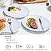 Webbylee Melamine Dinner Plates - 6pcs 10inch Dinnerware Dishes Set for Indoor and Outdoor Use, Break-resistant, White