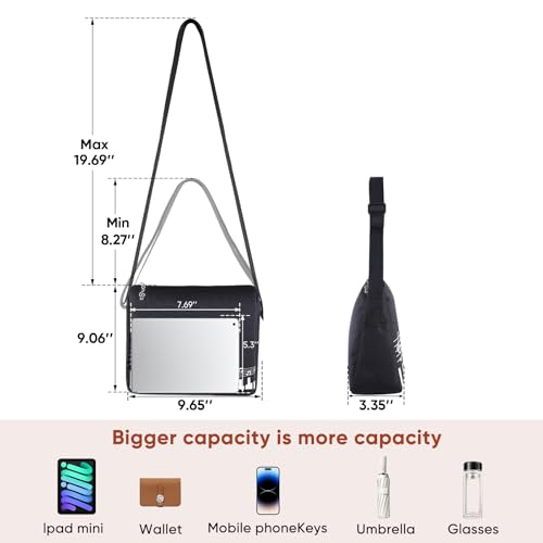 Mini Crossbody Bag for Women,Shoulder Bag,Waterproof Oxford cloth Tote Bag Adjustable Strap with 5mm Sponge Padding2
