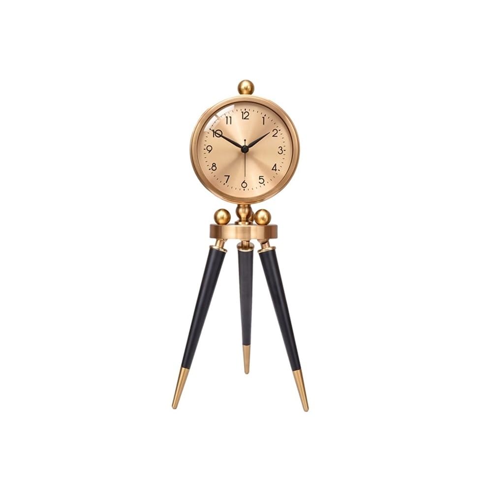 E7v2t9k6 Gold Countertop Vintage Design Luxury Tabletop Clocks Nordic Living Room Modern Accessories Desk Clock Decoration Home Decor Mantlepiece Clock(Gold)
