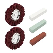 2 pcs 8" Non-Woven Airway Buffing Wheel with Buffing Polishing Cutting Compounds