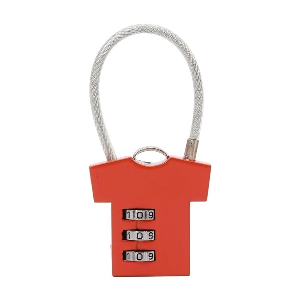 Suitcase Locks, Digit Multicolor Aluminum Alloy Combination Padlock for Luggage Locker(Rosso)