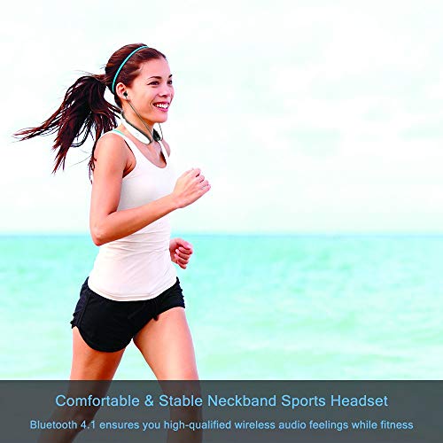 Foldable Bluetooth Headset, Beartwo Lightweight Retractable Bluetooth Headphones For Sports&Exercise, Noise Cancelling Stereo Neckband Wireless Headset (With Carry Case) #TOP6