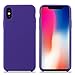 Obudowa iPhone X, płynna guma żelowa odporna na wstrząsy obudowa z miękkiej mikrofibry poduszka podszewkowa do Apple iPhone X (14 cm, fioletowa)