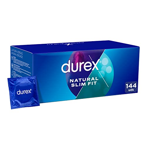Durex Natural Slim Fit Kondome für Komfort und Sicherheit, 144 Kondome klein