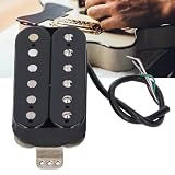 Przetwornik Gitarowy z podwójną cewką, Przetwornik Basowy do Gitary Elektrycznej 52 Mm do Gitary Elektrycznej 6-strunowej