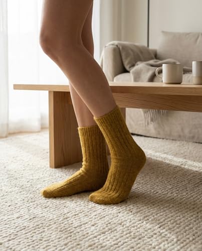 BOSKIMO Calcetines de Lana Merino y Cashmere OEKO-TEX – Calcetines Unisex Térmicos, Suaves y Transpirables - imagen 6