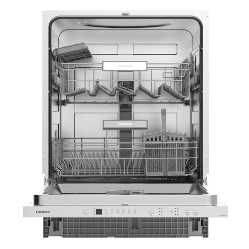 Corberó - Lavavajillas integrable 60 cm | CLVM8626I | 13 cubiertos | 6 programas | Tercera bandeja mini | Función ECO| Media Carga| Función 3 en 1 | Auto Apertura | Inox