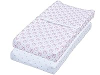 Algopix Similar Product 19 - Crib Sheets 2 Pack Pink Owls  Hearts