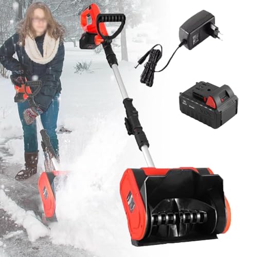 Souffleuse à neige sans fil 1200W chasse-neige électrique 2 batteries