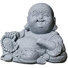 Laughing Buddha Statue Baby Budha Decoration Statues Feng Shui Sandstone Buda Statues for Good Luck Buddhist Decor Collection Gift,Laughing Buddha,S