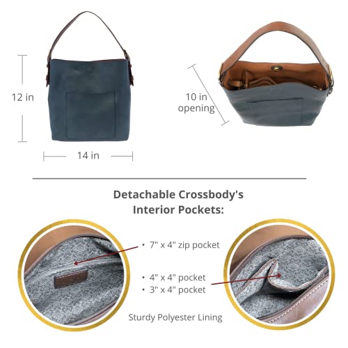 Image of Joy Susan Womens Faux Leather: Hobo 2-in-1 Handbag