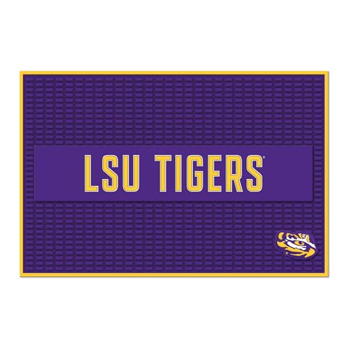 Rico Industries NCAA LSU Tigers 12" x 18" PVC Heavy Duty/Thick Home Décor/Kitchen/Bar Mat