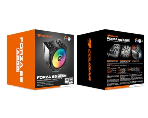 Cougar Forza 85 ARGB ventilador CPU 120mm refrigeración líquida aire iluminación placa base 6