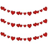 Banderines para exteriores: fáciles y sencillos de colgar, adecuados para decorar paredes de fondo, puertas, ventanas, repisas, techos, etc. banderines decorativos en forma de corazón