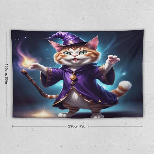 Tenture murale chat d'Halloween PAZZK pour cacher un mur blanc vide