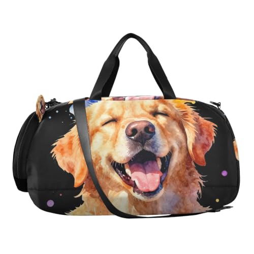 Bolsa de gran capacidad infantil con diseño de perro de acuarela 2