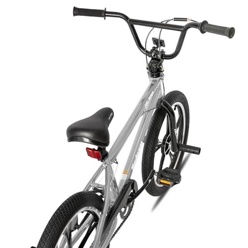 Miniatura 2 de Hiland - Bicicleta Bmx Para Niños De 20 Pulgadas, 5 Radios, Para Niños Y Niñas A Partir De 7 13 Años, Rotor De 360 Grados, Estilo Libre, 4 Pegs Para Niños, Bmx, Color Plateado