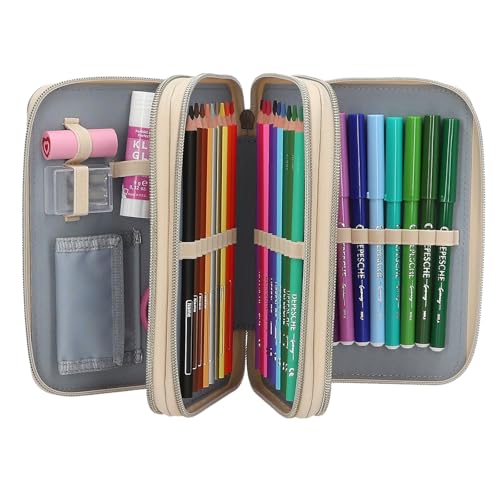 Trousse à crayons complète à 3 compartiments pour éviter la perte des stylos - 6