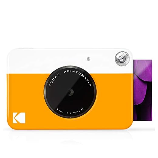 Kodak PRINTOMATIC Digital Instant Print Camera (Yellow), Full Color Prints On ZINK 2x3" Sticky-Backed Photo Paper - Print Memories Instantly