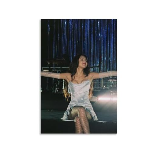 Olivia Rodrigo - Figuras famosas de cine y televisión, figuras de música pop, póster decorativo, impresión artística en lienzo, foto de firma, decoración del hogar, 20 x 30 cm, estilo sin marco, 30