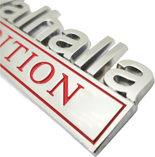 Image of 2pcs Valhalla Edition Metal Car Truck Bumper Emblem 3D Badge Sticker Decal (Silver Red)