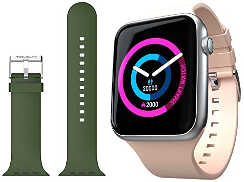 Image of Fire-Boltt Ring Bluetooth Calling Smartwatch with SpO2 & 1.7 inch Metal Body with Blood Oxygen Monitoring & Removable Adjustable Silicone Strap Compatible Ring Call