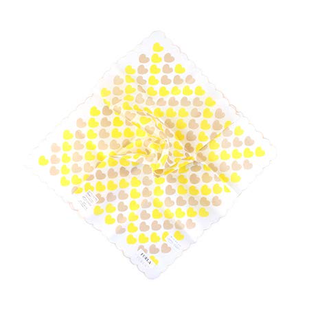 Écharpe en jaune Furla luxe imprimé cœur accessoire de créateur