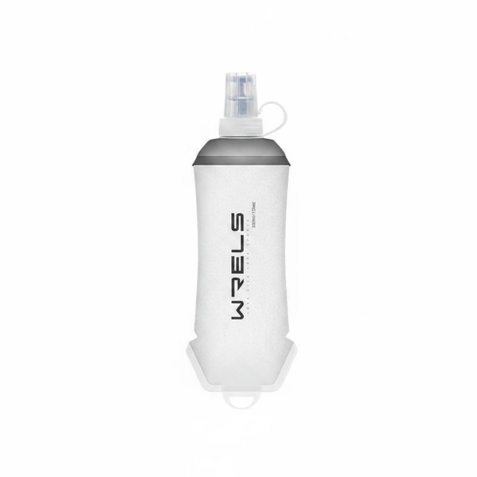 Flexible Soft Sports Water Bottle Textured Grip Foldable Water Bottle Shielded Cap Running Hydration Bottle Hanging Attachment Loop for Runners, Hikers, Hiking, White, 350ML-image-41