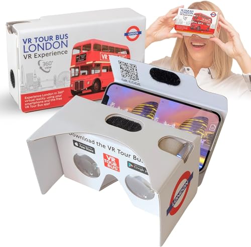 VR Tour Bus London. Virtual Reality Viewer with 360° Tour of London Smartphone VR App. Official Transport for London (TfL) Licensed Product. Inspired by Google Cardboard. London souvenir, gift, toy.
