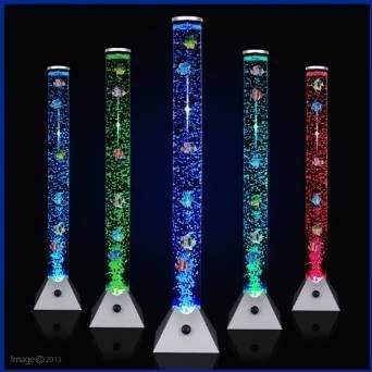 Stunning 90cm Colour Changing LED Mood Bubble Tower Lamp Fish Water Tube Floor Standing Lamp Light