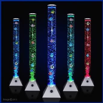Elex Stunning 90cm Colour Changing LED Mood Bubble Tower Lamp Fish Water Tube Floor Standing Lamp Light