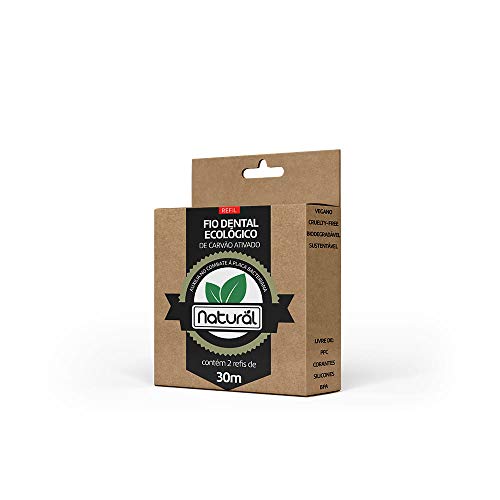Suavetex Refil De Fio Dental Ecológico De Carvão Ativado (2 Refis) 30M - Natural