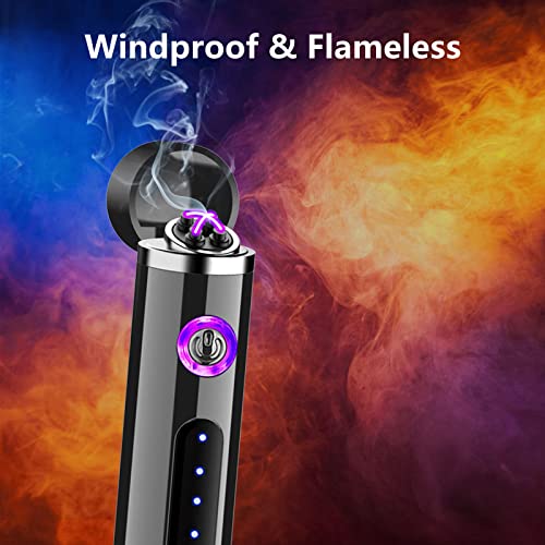 Punvot Elektro Lichtbogen Feuerzeug, Mini USB Feuerzeug mit Geschenkbox Elektro Feuerzeuge Plasma Feuerzeug Flammenlose… – Bild 3